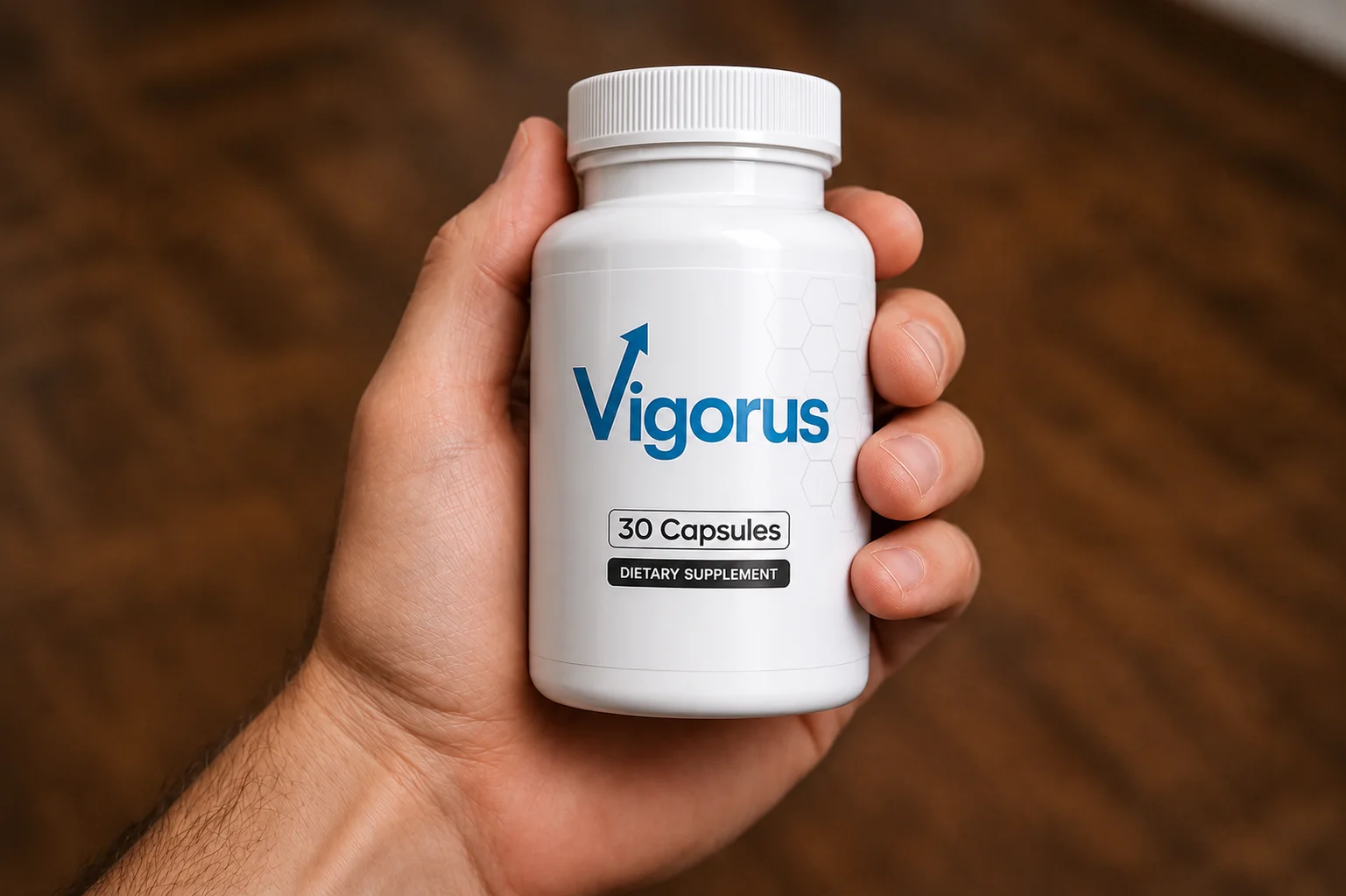 Vigorus bottle in hand